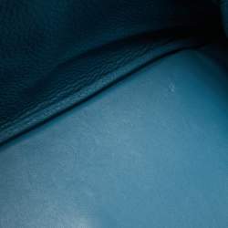 Hermes Blue Jean Taurillon Clemence Leather Palladium Finish Lindy 34 Bag