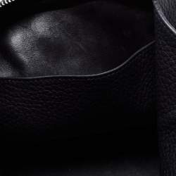 Pre Owned Hermes Black Clemence Leather Palladium Finish Lindy 30 Bag