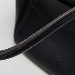 Pre Owned Hermes Black Clemence Leather Palladium Finish Lindy 30 Bag