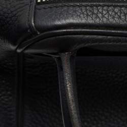Pre Owned Hermes Black Clemence Leather Palladium Finish Lindy 30 Bag