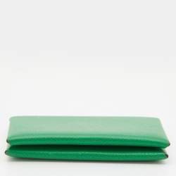 Hermes Bambou Epsom Leather Calvi Card Holder