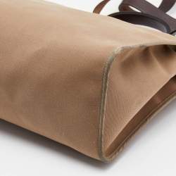 Pre Owned Hermes Ebene Etoupe Canvas and Leather Herbag Zip 39 Bag