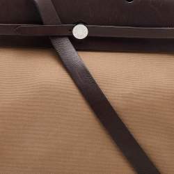 Pre Owned Hermes Ebene Etoupe Canvas and Leather Herbag Zip 39 Bag