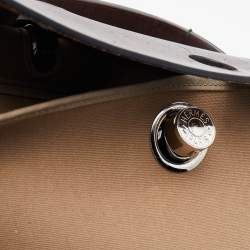 Pre Owned Hermes Ebene Etoupe Canvas and Leather Herbag Zip 39 Bag