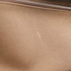 Pre Owned Hermes Ebene Etoupe Canvas and Leather Herbag Zip 39 Bag