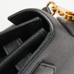 Hermès Black Epsom Leather Gold Finish Kelly Sellier 35 Bag