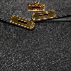 Hermès Black Epsom Leather Gold Finish Kelly Sellier 35 Bag