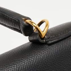 Hermès Black Epsom Leather Gold Finish Kelly Sellier 35 Bag