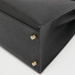 Hermès Black Epsom Leather Gold Finish Kelly Sellier 35 Bag
