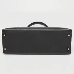 Hermès Black Epsom Leather Gold Finish Kelly Sellier 35 Bag