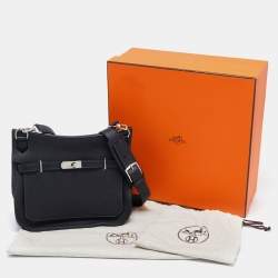 Pre Owned Hermes Blue Indigo Taurillon Clemence Leather Jypsiere 28 Bag