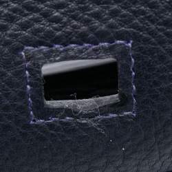 Pre Owned Hermes Blue Indigo Taurillon Clemence Leather Jypsiere 28 Bag