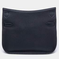 Pre Owned Hermes Blue Indigo Taurillon Clemence Leather Jypsiere 28 Bag