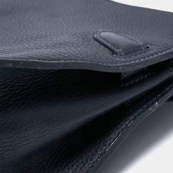 Pre Owned Hermes Blue Indigo Taurillon Clemence Leather Jypsiere 28 Bag