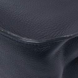 Pre Owned Hermes Blue Indigo Taurillon Clemence Leather Jypsiere 28 Bag