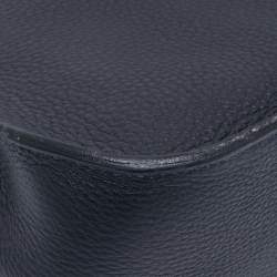 Pre Owned Hermes Blue Indigo Taurillon Clemence Leather Jypsiere 28 Bag