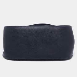 Pre Owned Hermes Blue Indigo Taurillon Clemence Leather Jypsiere 28 Bag