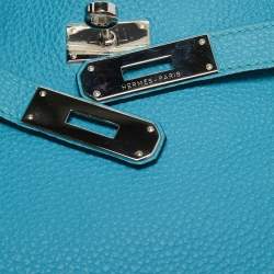Hermes Mykonos Clemence Leather So Kelly 22 Bag