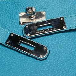 Hermes Mykonos Clemence Leather So Kelly 22 Bag