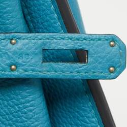 Hermes Mykonos Clemence Leather So Kelly 22 Bag