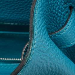 Hermes Mykonos Clemence Leather So Kelly 22 Bag