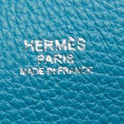 Hermes Mykonos Clemence Leather So Kelly 22 Bag