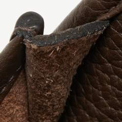 Hermes Chocolat Togo Leather Evelyne III PM Bag