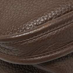 Hermes Chocolat Togo Leather Evelyne III PM Bag