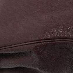 Pre Owned Hermès  Prune Chevre De Coromandel Leather Gold Finish Kelly Retourne 35 Bag