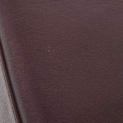 Pre Owned Hermès  Prune Chevre De Coromandel Leather Gold Finish Kelly Retourne 35 Bag