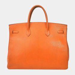 Hermes Handbag Birkin 40 Potiron Chevre Mizol Ladies Premium Feature