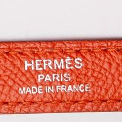 Hermes Feu Epsom Leather Palladium Finish Kelly Sellier 28 Bag