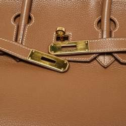Hermes Gold Togo Leather Gold Finish Birkin 35 Bag