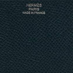 Pre Owned Hermes Bleu Nuit/Vert Cypres Epsom Leather Manhattan Card Holder