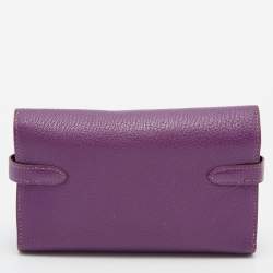 Hermès Anemone Chevre Leather Kelly Depliant Wallet