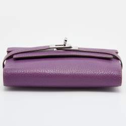 Hermès Anemone Chevre Leather Kelly Depliant Wallet