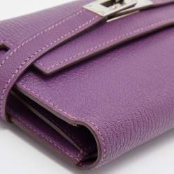 Hermès Anemone Chevre Leather Kelly Depliant Wallet