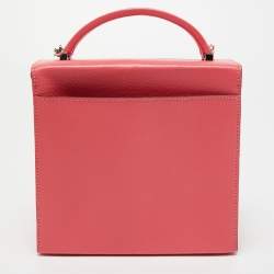 Pre Owned Hermes Rose Lipstick Chevre Mysore Leather Cinhetic Boxy Bag