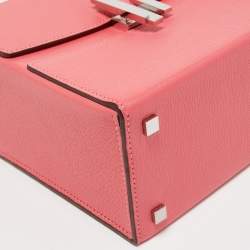 Pre Owned Hermes Rose Lipstick Chevre Mysore Leather Cinhetic Boxy Bag