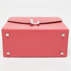 Pre Owned Hermes Rose Lipstick Chevre Mysore Leather Cinhetic Boxy Bag