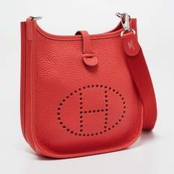 Hermes Rouganvillier Taurillon Clemence Leather Evelyne TPM Bag 