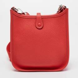 Hermes Rouganvillier Taurillon Clemence Leather Evelyne TPM Bag 