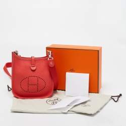 Hermes Rouganvillier Taurillon Clemence Leather Evelyne TPM Bag 
