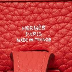 Hermes Rouganvillier Taurillon Clemence Leather Evelyne TPM Bag 
