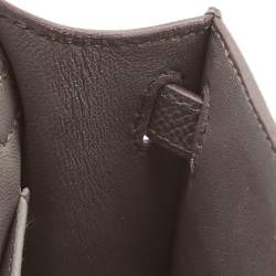 Pre Owned Hermès Etain Epsom Leather Palladium Finish Mini Kelly II Sellier 20 Bag