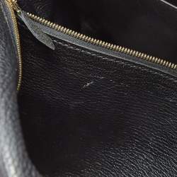 Hermes Black Fjord Leather Gold Finish Kelly Retourne 35 Bag