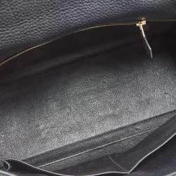 Hermes Black Fjord Leather Gold Finish Kelly Retourne 35 Bag