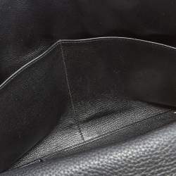 Hermes Black Fjord Leather Gold Finish Kelly Retourne 35 Bag