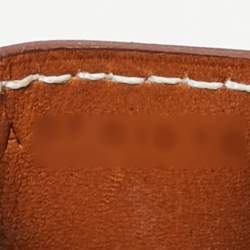 Pre Owned Hermes Fauve/Potiron Barenia Leather Halzan Mini Bag