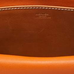 Pre Owned Hermes Fauve/Potiron Barenia Leather Halzan Mini Bag